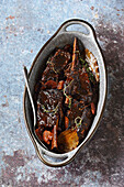 Braised beef ribs with herbs