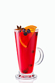 Blackcurrant and orange punch with star anise
