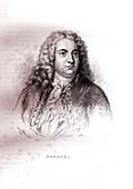 George Frideric Handel, German composer, illustration