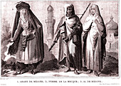 People of Medina, Saudi Arabia, 19th century illustration