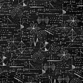 Chalkboard equations, conceptual illustration