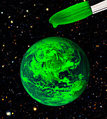 Green Earth, conceptual illustration