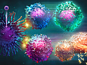 DNA vaccine immune response, illustration
