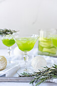 Cucumber cocktail with rosemary
