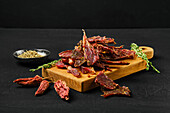 Dried lamb jerky with chilli and thyme