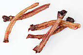 Dried beef tracheas as dog chews