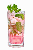 Strawberry mojito with mint