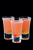 Vodka shots with fruit jelly