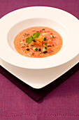 Vegetable soup with saffron
