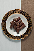 Schokoladen-Pfefferminzstangen