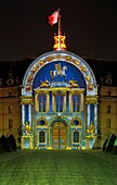 France, Paris, the Invalides during a light and sound show