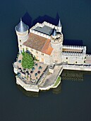 France, Loire, Saint Priest La Roche, the castle and the Loire river