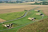 Frankreich, Calvados, Longues sur Mer, Schießbatterie des Atlantikwalls, gelegen im Gebiet der alliierten Landung in der Normandie, zwischen den Stränden von Omaha Beach und Gold Beach