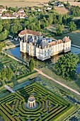 France, Saone et Loire, Cormatin, the castle (aerial view)