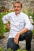Switzerland, Valais, Sierre, Michelin star chef Didier de Courten from the hotel restaurant le Terminus