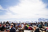 France, savoie, Tarentaise valley, Tignes ski resort, altitude restaurant le Panoramic (3032m), Bouvier family