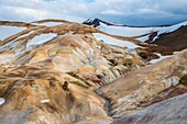 Iceland, Southern Region, Kerlingarfjöll, landscape and hot springs