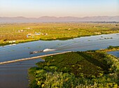 Myanmar (Burma), Shan-Staat, Inle-See, Kela Floating Gardens (Luftaufnahme)