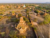 Myanmar (Burma), Mandalay region, Bagan listed as World Heritage by UNESCO Buddhist archaeological site (aerial view)