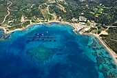 France, Corse du Sud, Gulf of Santa Manza, Bonifacio (aerial view)