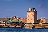 France, Finistere, Natural Regional Armoric Parc, Camaret-sur-Mer, The Camaret Vauban tower, listed as World Heritage by UNESCO