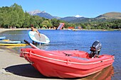 France, Hautes Alpes, Saint Bonnet en Champsaur, Champsaur watercourse (leisure center and bathing place on the edge of the Drac), paddle