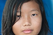 France, French Guiana, Cacao, young Hmong girl