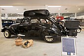 France, Doubs, Montbeliard, Sochaux, the museum of adventure Peugeot, a 402 B limousine gasifier of 1940