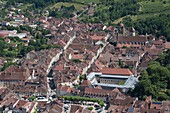 France, Jura, Poligny, general view from the Dan cross