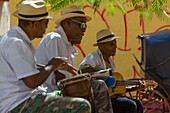 Cuba, Sancti Spiritus Province, Trinidad de Cuba listed as World Heritage by UNESCO, musicians