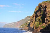 Portugal, Madeira Island, Ponta do Sol, view towards the cliffs of Madalena do Mar and the western tip of the island