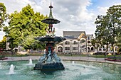 New Zealand, South Island, Canterbury region, Christchurch, Botanical Garden fountain