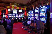 France, Calvados, Pays d'Auge, Deauville, Casino Barriere de Deauville), slot machine or one-armed bandit