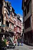 France, Seine Maritime, Rouen, half-timbered houses rue de la Vicomte