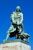 Frankreich, Seine Maritime, Rouen, Statue von Pierre Corneille vor dem Theatre des Arts