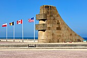 Frankreich, Calvados, Saint Laurent sur Mer, entlang des Strandes von Omaha Beach, Erinnerung an die Landung der Alliierten