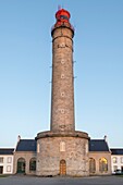 France, Morbihan, Belle-Ile island, Bangor, the lighthouse of Goulphar or big lighthouse of Kervilahouen