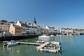 France, Morbihan, Belle-Ile island, le Palais, the village and the quay Jacques Le Blanc