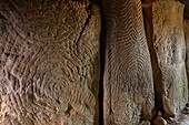 France, Morbihan, Larmor Baden, Gavrinis island, interior of Gavrinis cairn