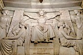 Frankreich, Paris, Gebiet, das von der UNESCO zum Weltkulturerbe erklärt wurde, Kuppel von Les Invalides, Flachrelief der öffentlichen Arbeiten