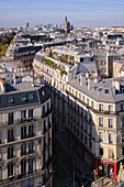 France, Paris, Boulevard Haussman, View of the Saint-Augustin church from the terrace of Le Printemps Haussmann department store