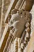 Frankreich, Gironde, Verdon sur Mer, Felsplateau von Cordouan, Leuchtturm von Cordouan, als Monument Historique gelistet, Mauerwerk, Maskaron