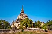 Myanmar (Burma), Region Mandalay, Bagan, von der UNESCO zum Weltkulturerbe erklärt, buddhistische Ausgrabungsstätte, Thatbyinnyu-Tempel