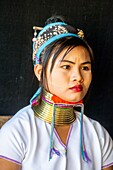 Myanmar (Burma), Shan State, Inle Lake, Giraffe Woman