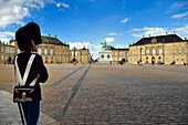 Dänemark, Seeland, Kopenhagen, die Königliche Garde auf dem Platz Amalienborg Slotsplads