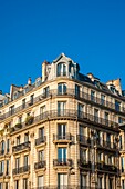 France, Paris, Haussmanian building facade