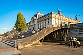 France, Paris, the staircase descending on the New Banks of the Seine and the Orsay Museum