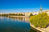 Frankreich, Paris, die Freiheitsstatue, die Seine-Ufer des 16. Arrondissements