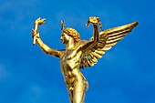 France, Paris, Place de la Bastille, Column of July, the Genie de la Liberte, gilded bronze sculpture of Auguste Dumont