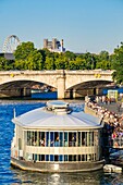 France, Paris, area listed as World Heritage by UNESCO, the banks of the Seine, the New Banks, the houseboat of Rosa Bonheur